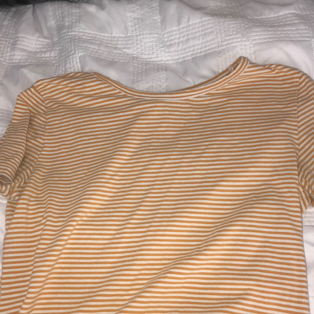 striped yellow top